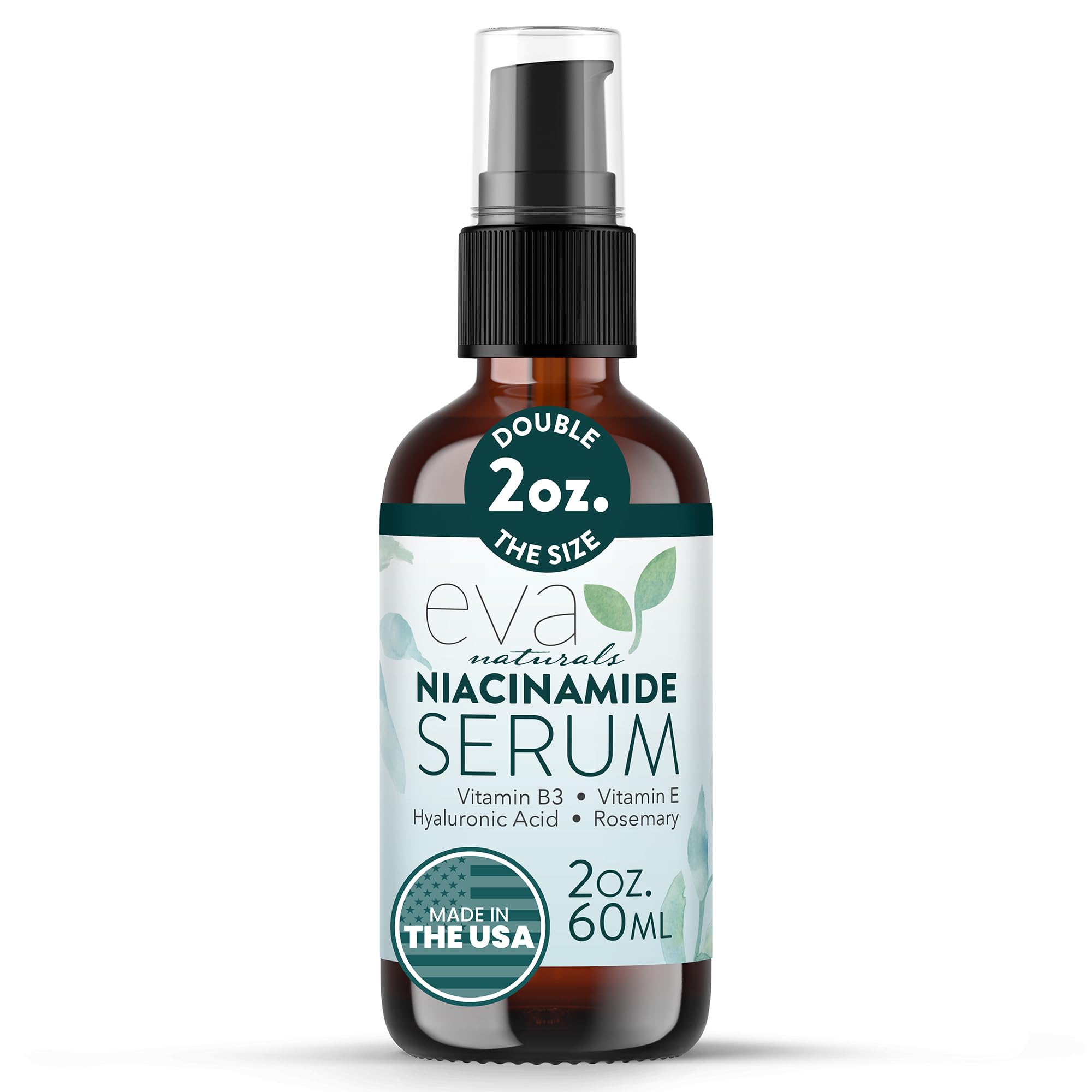 Eva Naturals Niacinamide 5% Serum, Hyaluronic Acid, Vitamin E - Eva Naturals