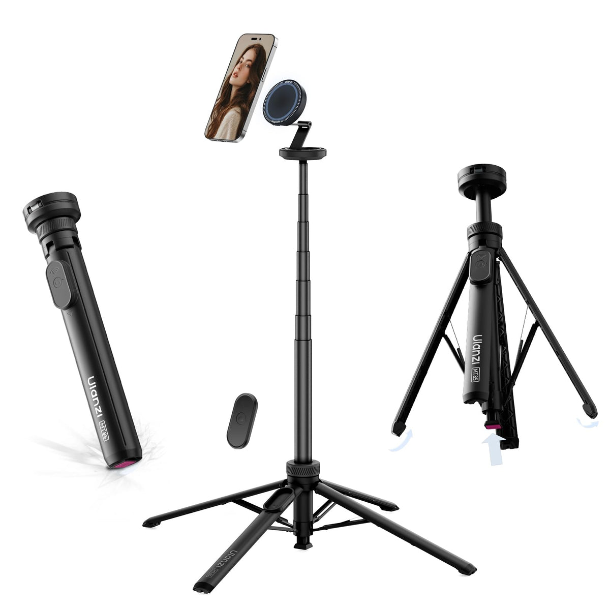 ULANZI MT85 60 Magnetic Phone Tripod for iPhone18Pro Auto - ULANZI Official Imagery - 1