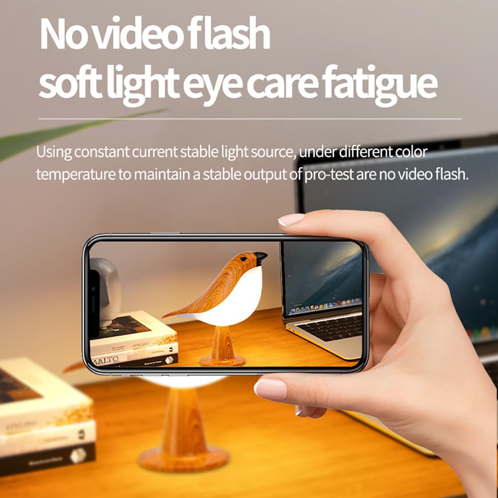 Xhope4u Bird Table Lamp with Remote & Touch Control | 3 Color Temperat - View 3