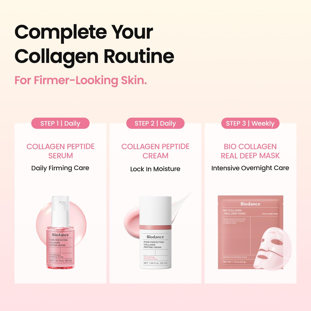 BIODANCE Firming Collagen Peptide Face Serum for Anti-Aging, - BIODANCE