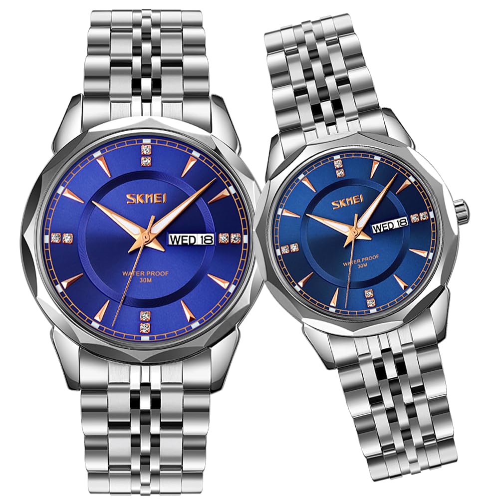 SKMEI Pair Watches for Couples Men and Women His and Hers Watch - Product Imagery