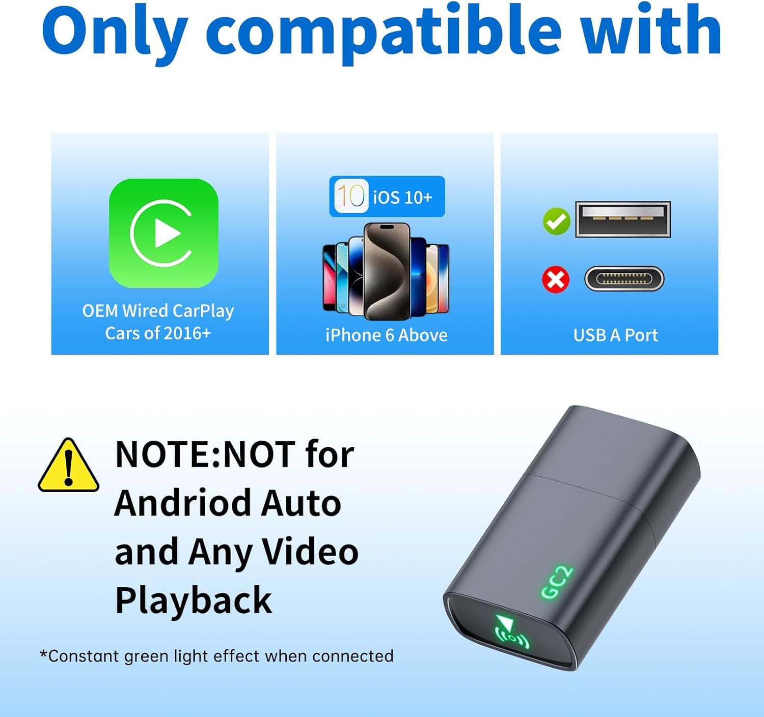 IJEUF Wireless CarPlay Adapter for Apple iPhone 2026 Upgraded,Ult by IJEUF - Angle View 8