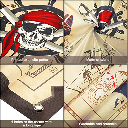 Blulu Halloween Pirate Bean Bag Toss Game, 3 Bags, Pirate Party - Product Imagery
