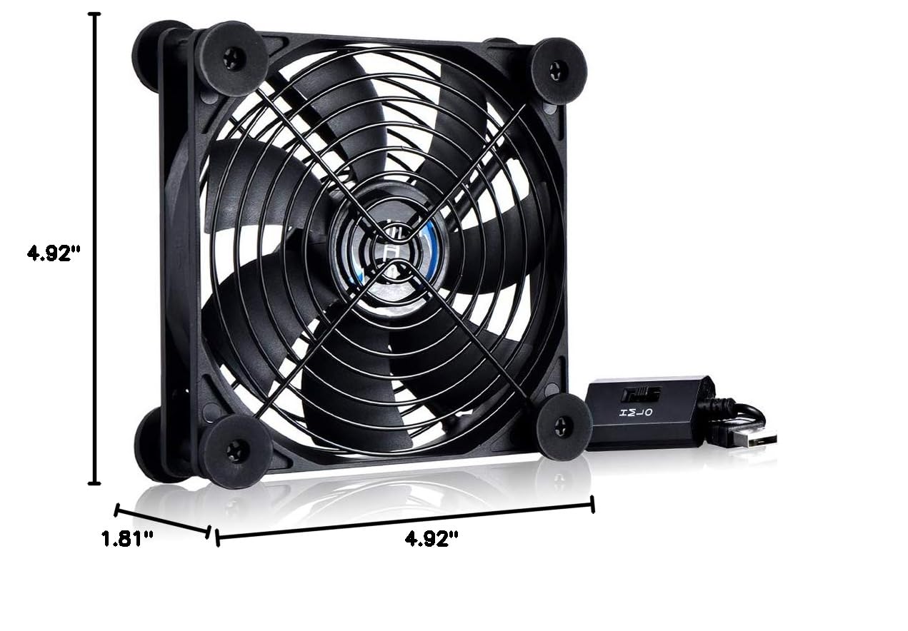 SCCCF Quiet 120mm USB Fan, 5V USB Portable Cooling Fan for Flat Panel TV Receive - SCCCF Official Product View 7