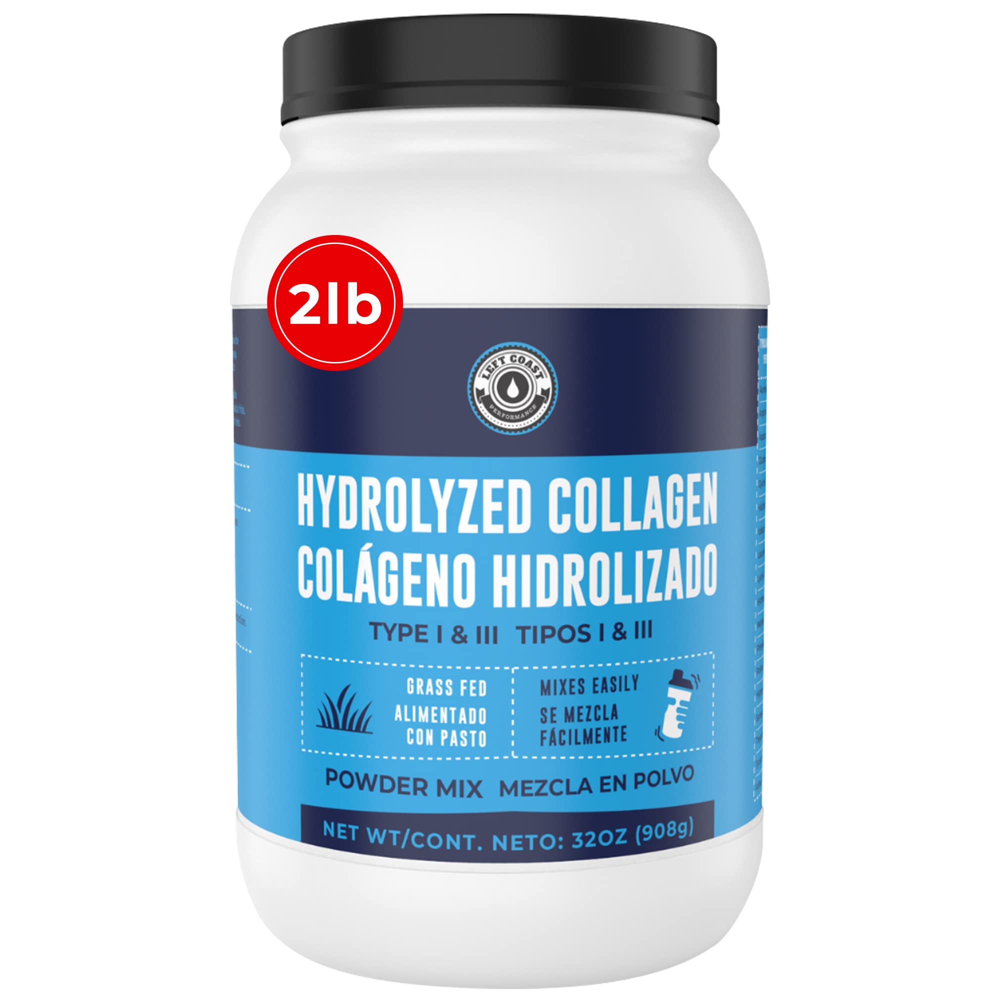 Colageno Hidrolizado En Polvo Para Mujeres y Hombres 2lb - Left Coast Performance Official Imagery - 1