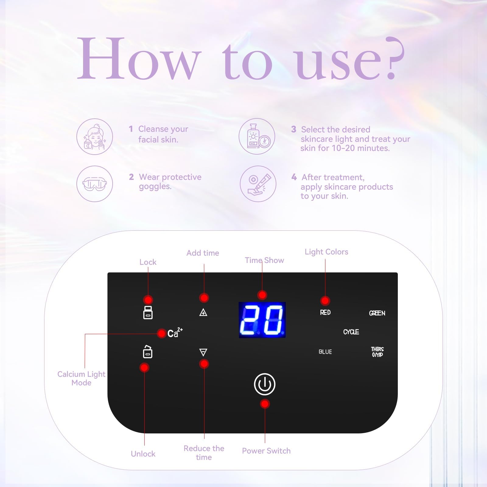 LED Light Therapy Mask Red Light Therapy Equipment, LED Face - Duevie