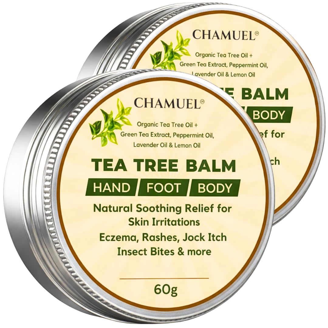 Tea Tree Oil Balm Itchy Skin Relief for Soothing Rashes Jock - Chamuel Official Imagery - 1