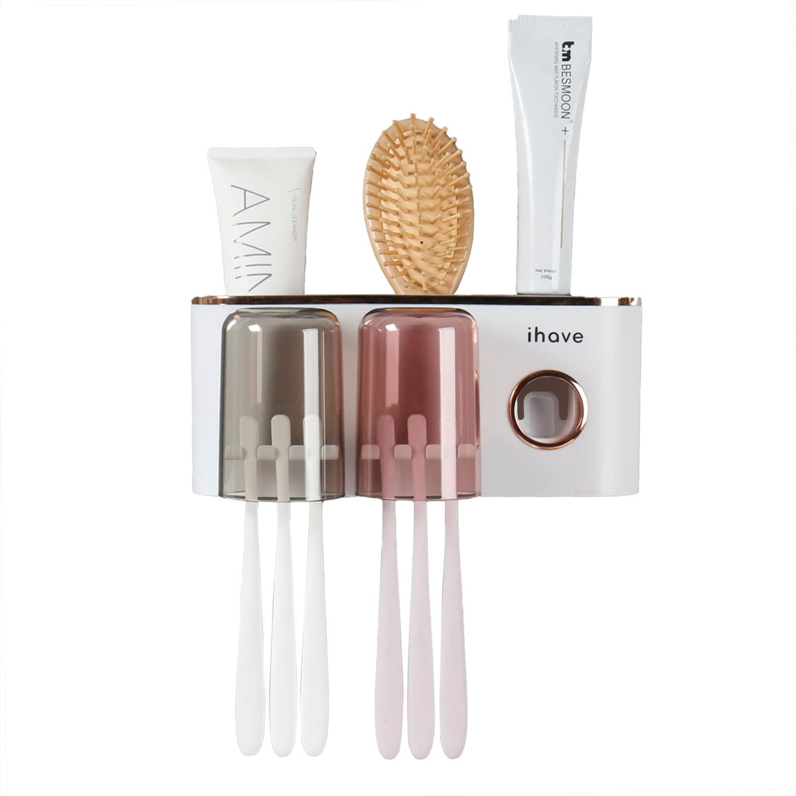 iHave Toothbrush Holders for Bathrooms Wall Mounted with Dispense - iHave Official Product View 8