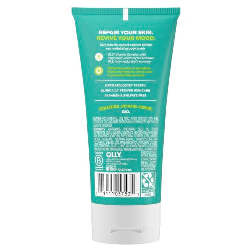 OLLY Revive Body Scrub Nourishing Cleanser, 6 oz - Product Imagery