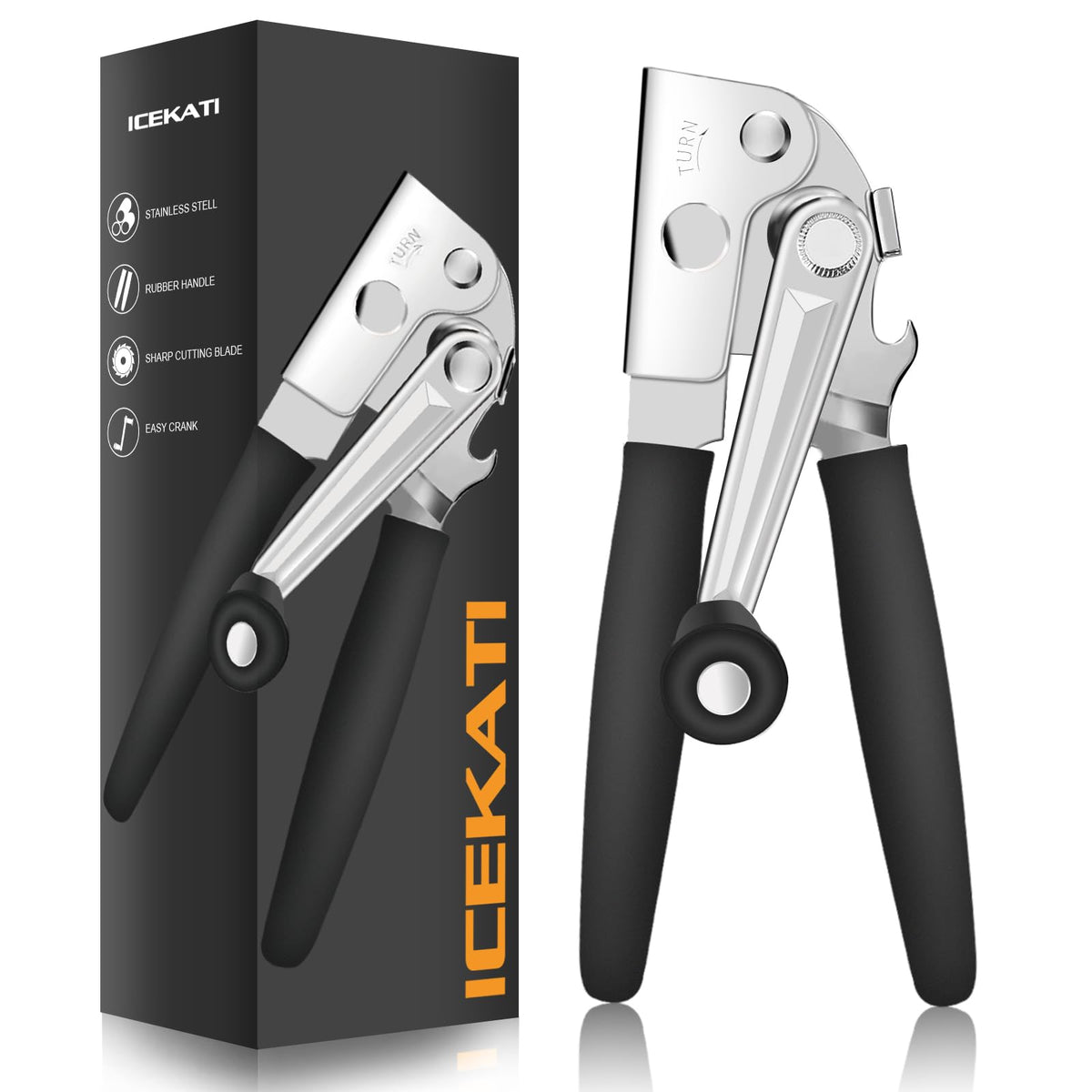 ICEKATl Commercial Can Opener Heavy Duty Folding Hand Crank - ICEKATI Official Imagery - 2