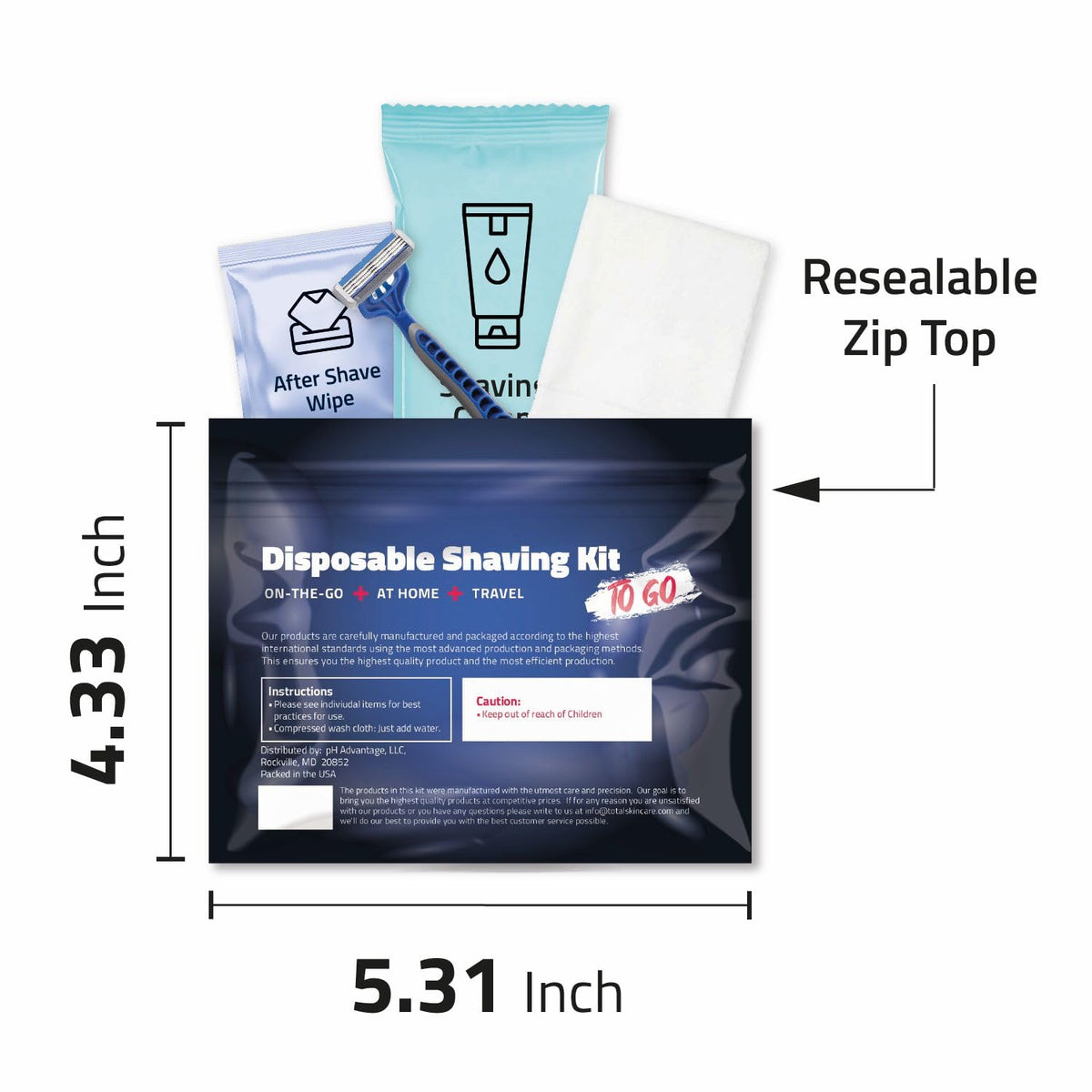 On the Go Shaving Kit Disposable Razor Shaving Cream - pH Advantage Official Imagery - 7