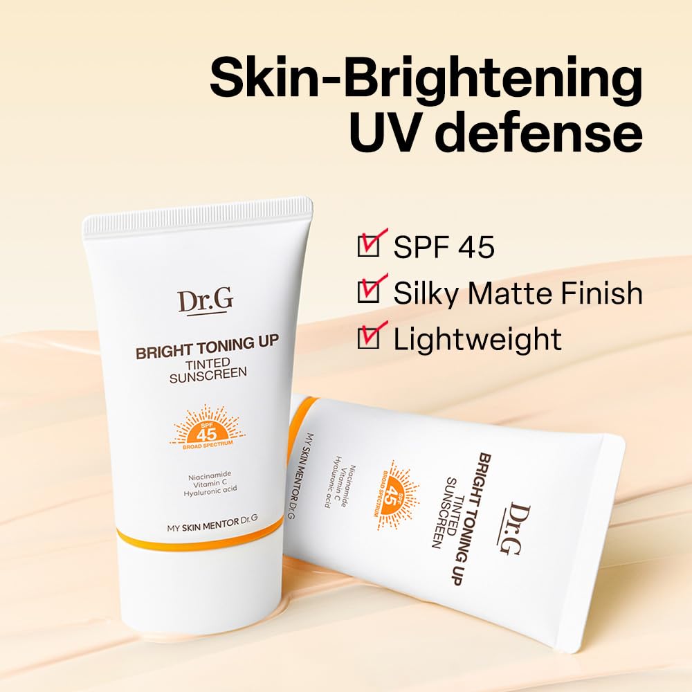 Dr G Bright Toning Up Tinted Sunscreen SPF 45 1 69 fl oz - Dr.G Official Imagery - 5