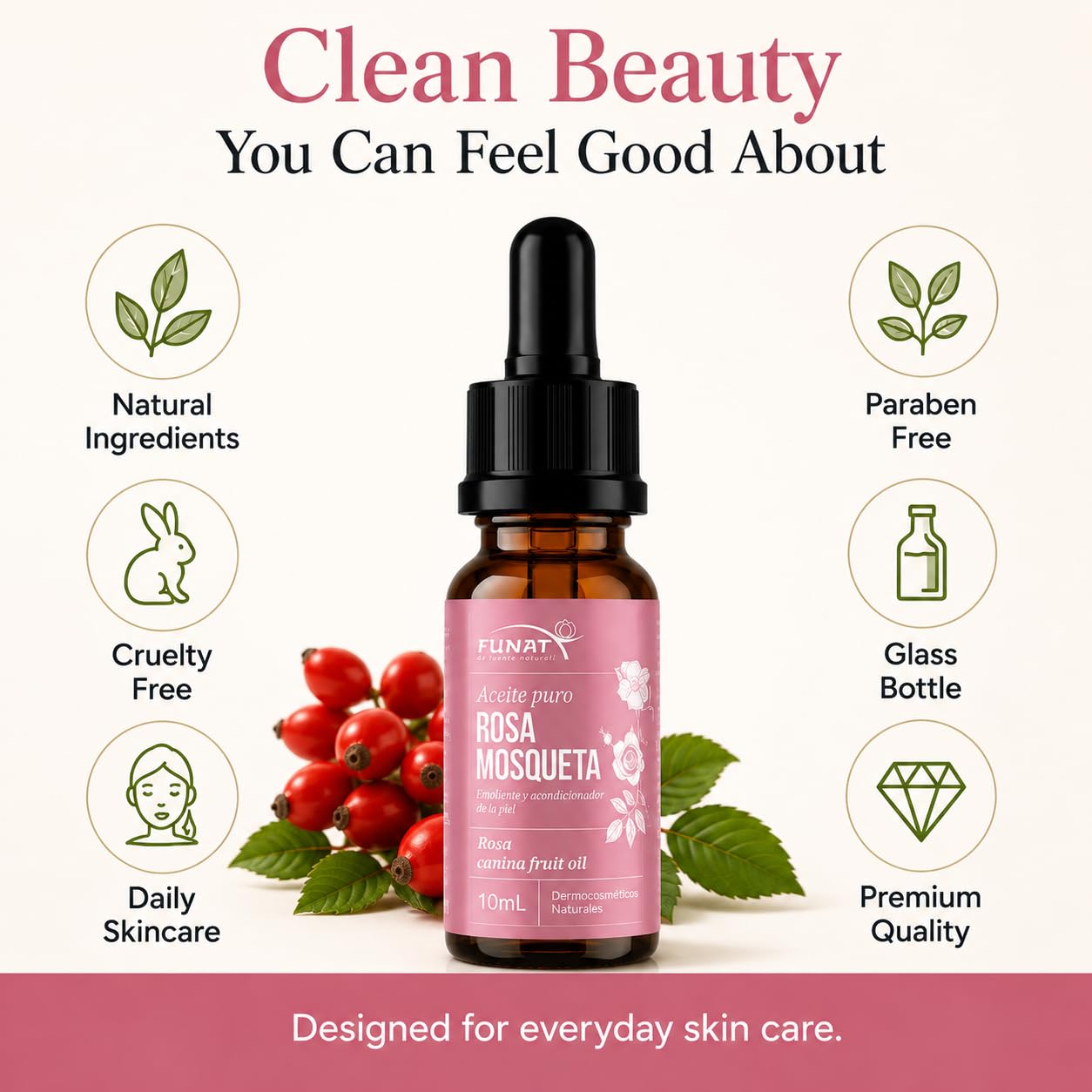 FULL OF NATURE FUNAT FUNAT 100% Pure Rosehip Oil –Facial & Skin Moisturizer – - FULL OF NATURE FUNAT Official Product View 7
