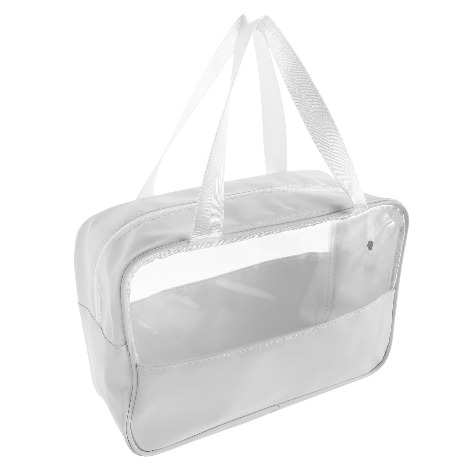 Zerodeko Large Splashproof Makeup Organizer Bag for Women, Large Capacity Portable Travel Toiletry Pouch with Handle, Waterproof Cosmetic Bag for School and Travel Storage