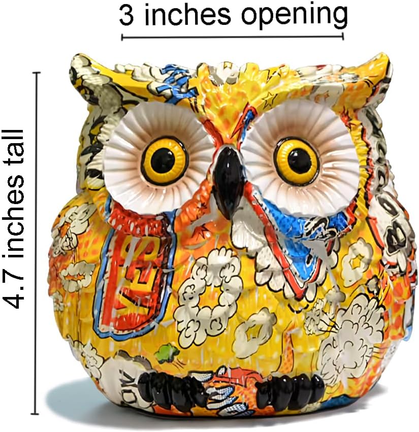 LovTocTic midcentury modern owl planter with bird figurine design, ideal for succulent or small plant display, decorative indoor decor
