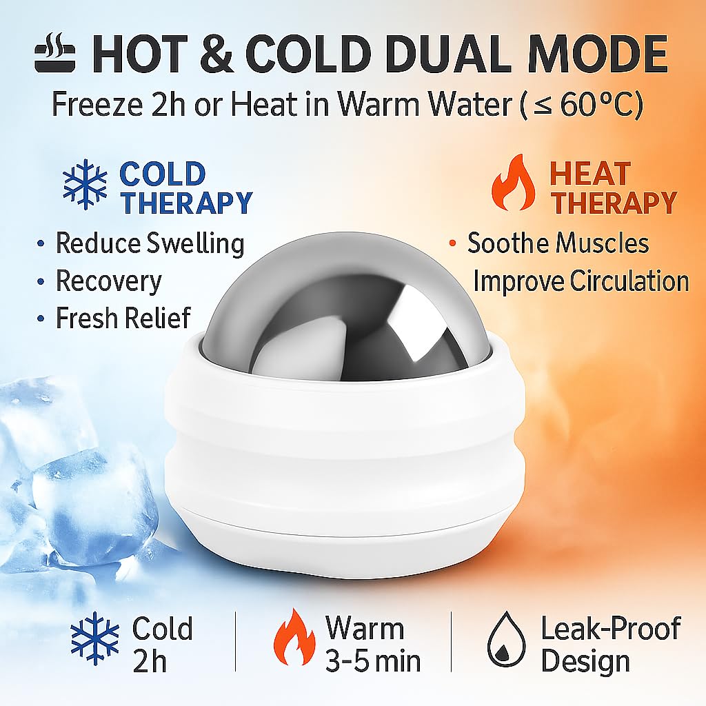 Flyfan Cold Massage Roller Ball - Gifts for Boyfriend Him Men Women, S - View 3