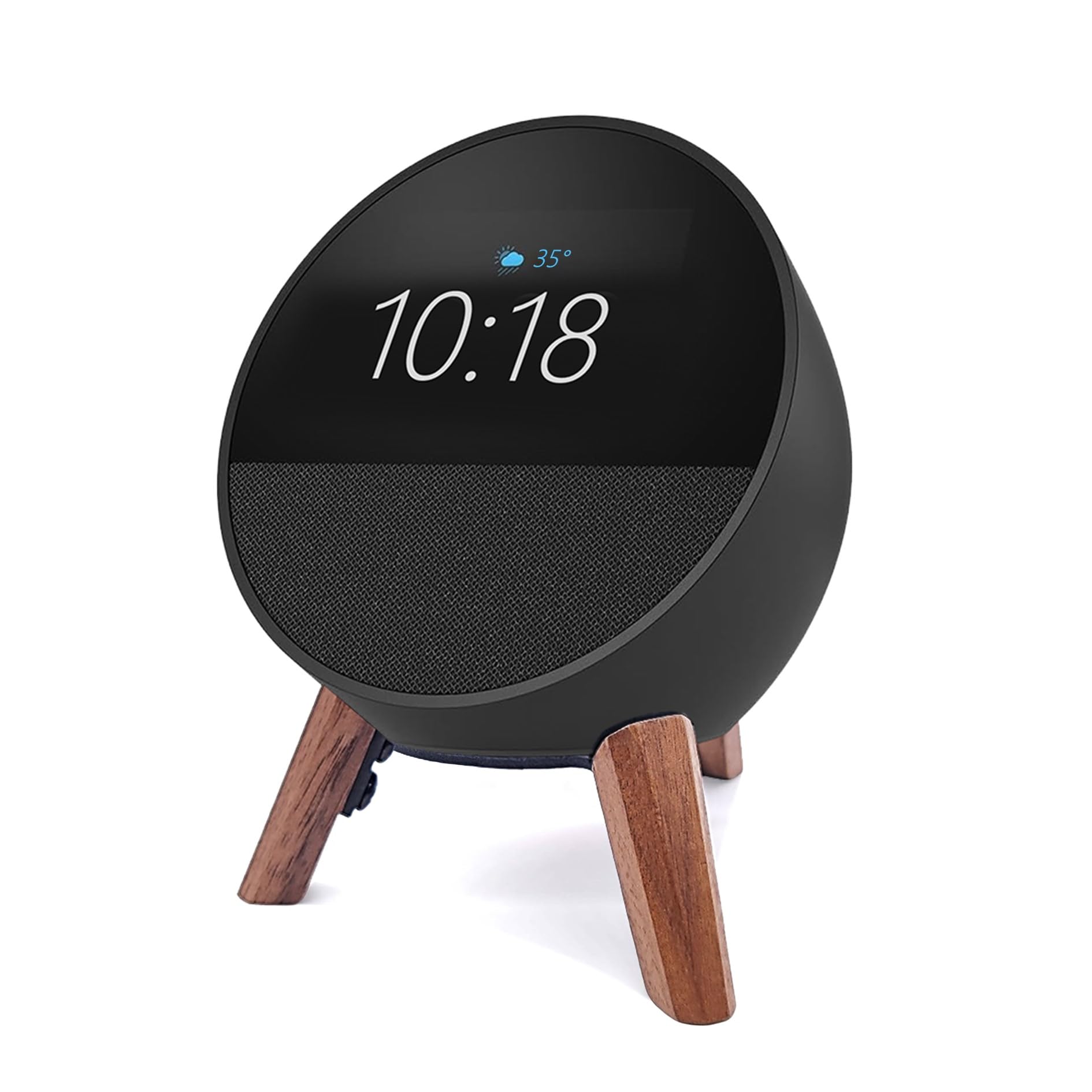 Counlisha Real Wood Stand for Echo spot   smart Alarm Clock,Walnu by Counlisha - Angle View 1