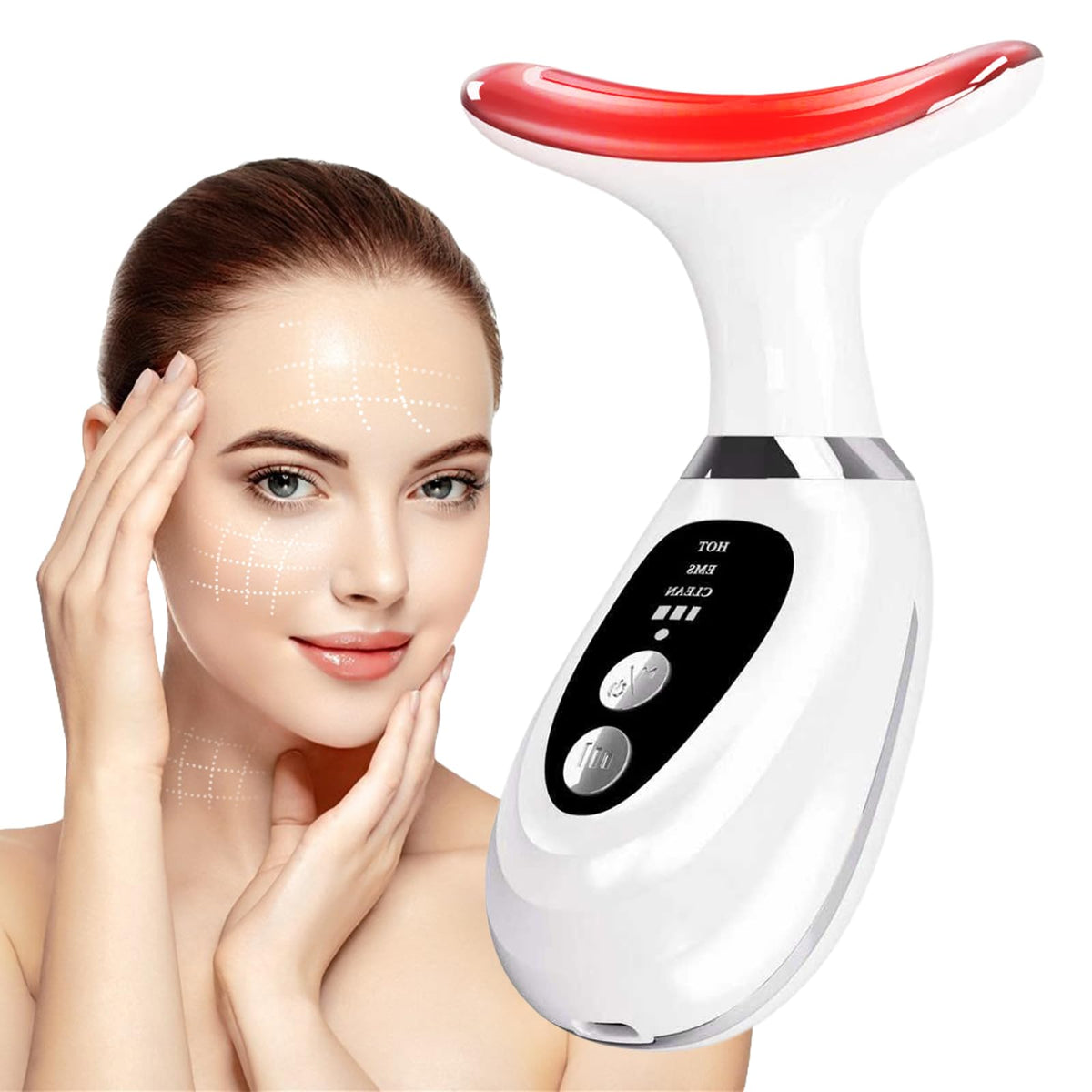 7 Color LED Light Facial and Neck Massager - erdnretl Official Imagery - 2
