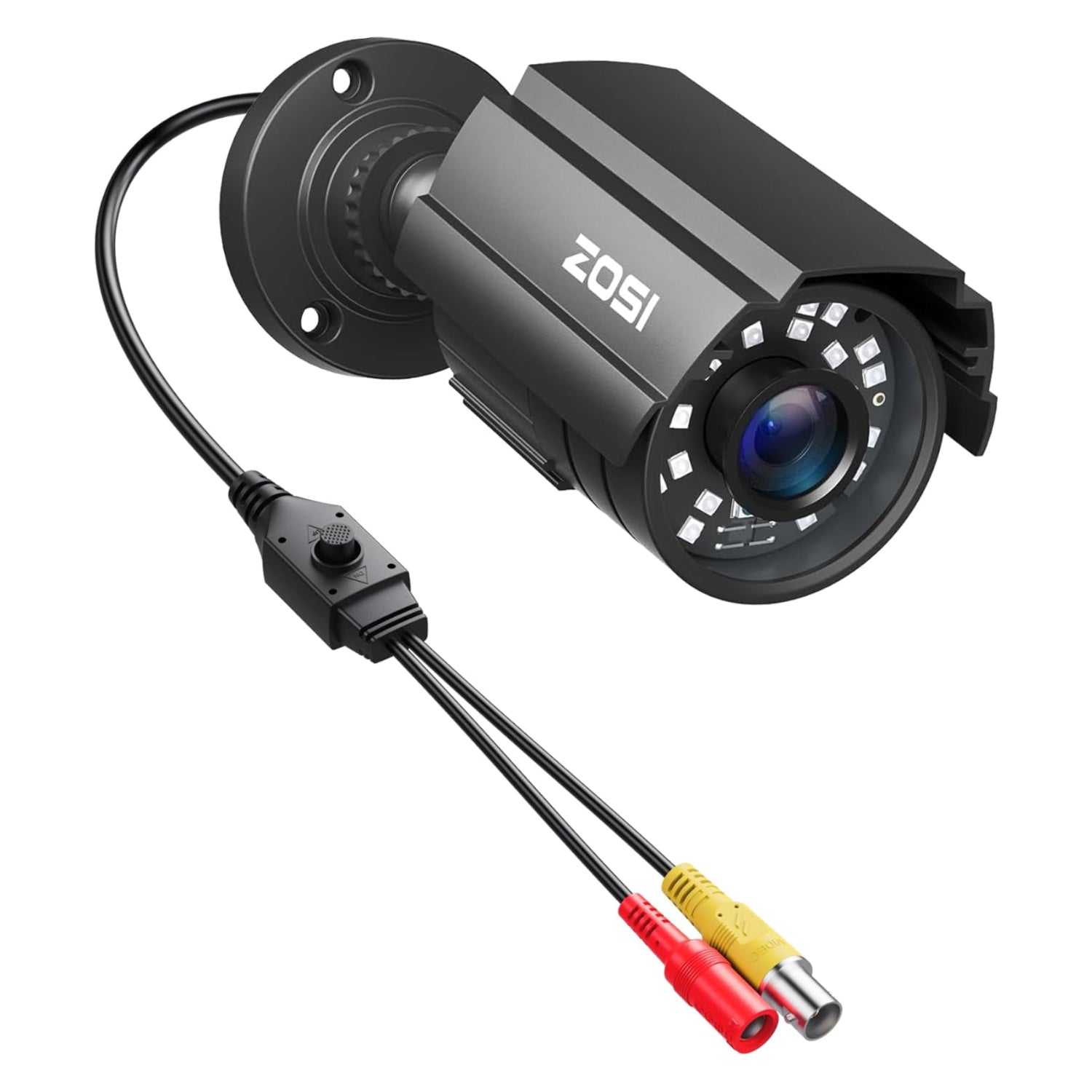 ZOSI 1080P CCTV outdoor/indoor hybrid security camera with 4-in-1 HD TVI, CVI, AHD, and CVBS for home security.