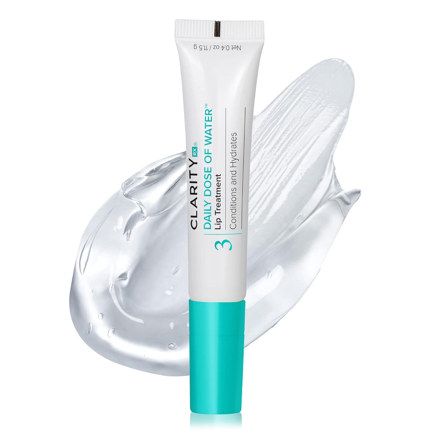 Elefair ClarityRx Daily Dose of Water Lip Treatment with hydrating hyaluronic acid, natural plant-based lip booster in a 0.4 oz jar