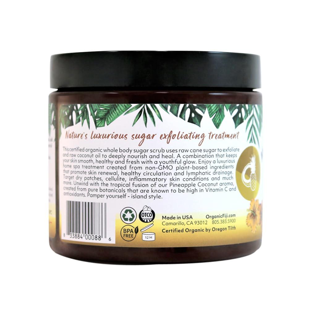 Organic Fiji Whole Body Scrub - Infused with Coconut Oil & Exfoliating - Organic Fiji Official Product View 4