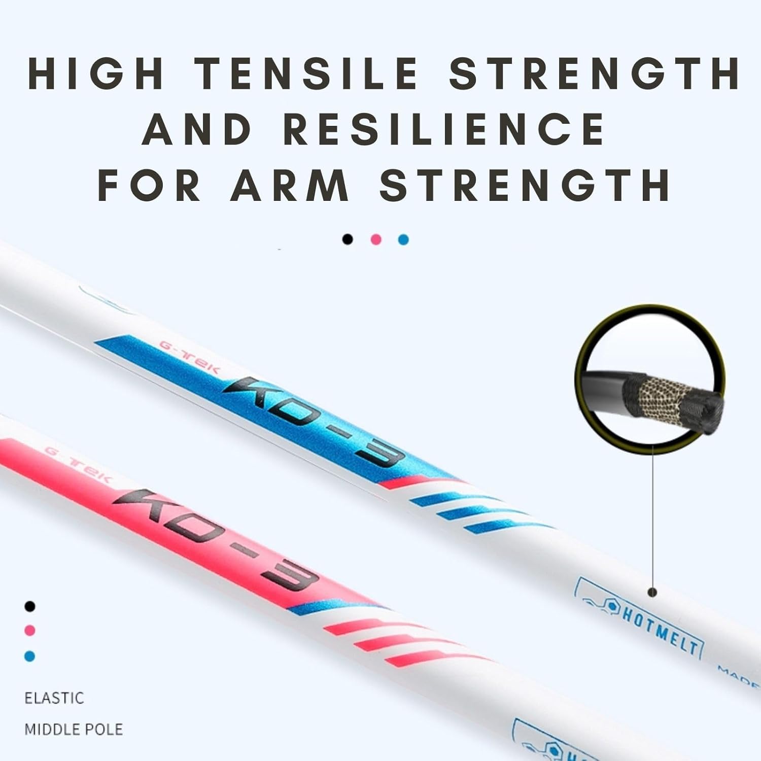 Vicleo Kawasaki professional badminton rackets with graphite shafts, set of 2, showing lightweight frame and grip details.