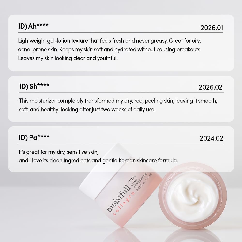 ETUDE Moistfull Collagen Face Cream, Korean face moisturizer - ETUDE
