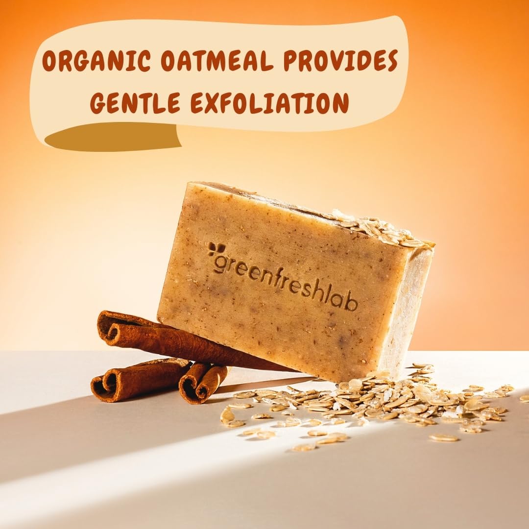Greenfreshlab Clove & Cinnamon Exfoliating Soap Bar, Moisturazing and Gentle - Greenfreshlab Official Product View 4
