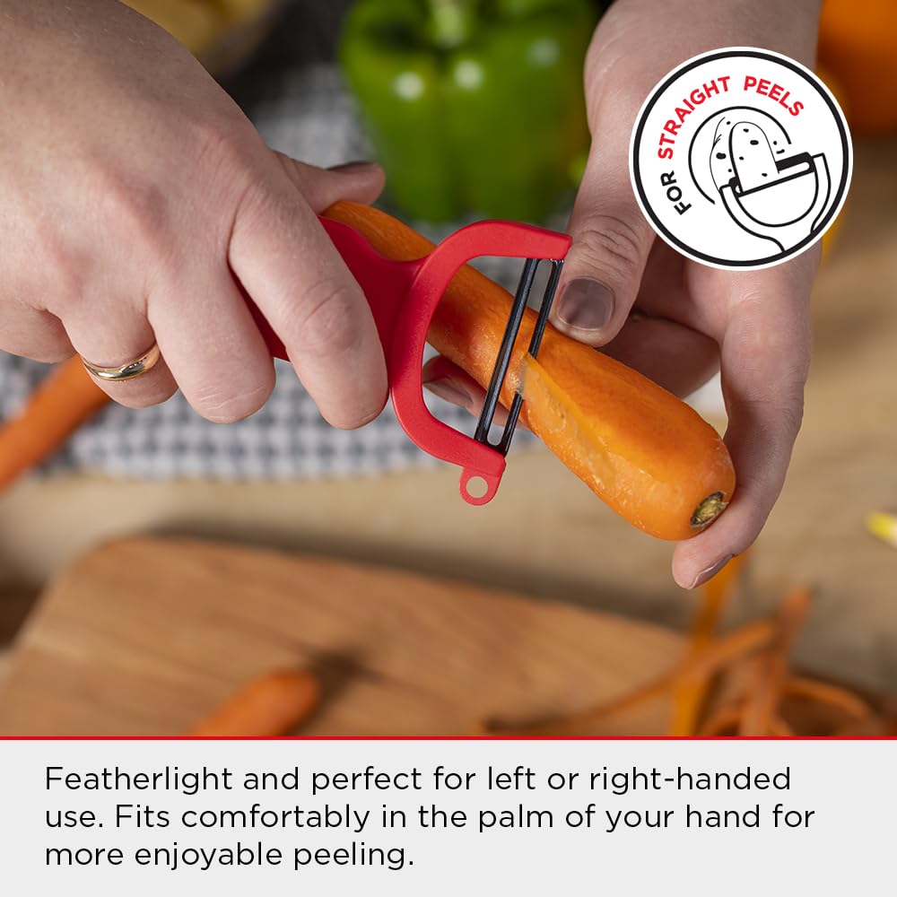 Kuhn Rikon Original Swiss Peeler 3-Pack Red/Green/Yellow - Kuhn Rikon Official Product View 6
