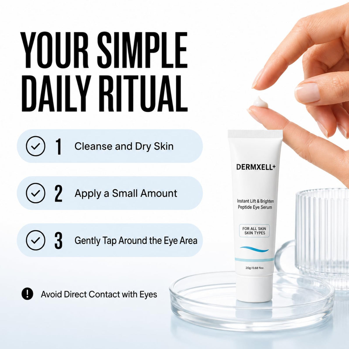 Dermxell Instant Lift Brighten Peptide Eye Serum - RIWYDMA Official Imagery - 6