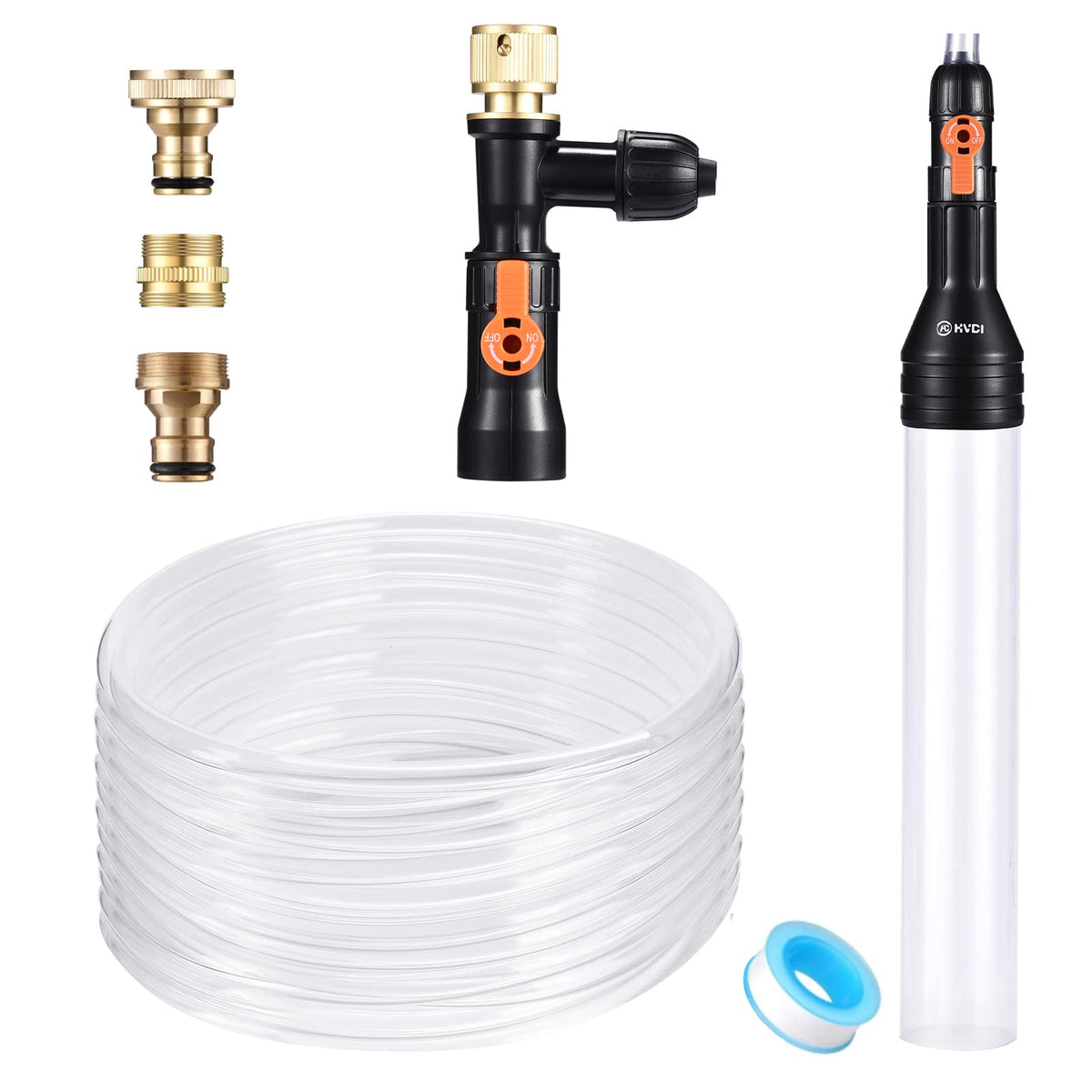 Gravel Vacuum for Aquarium Water Changer Fish Tank Cleaning - enomol Official Imagery - 8
