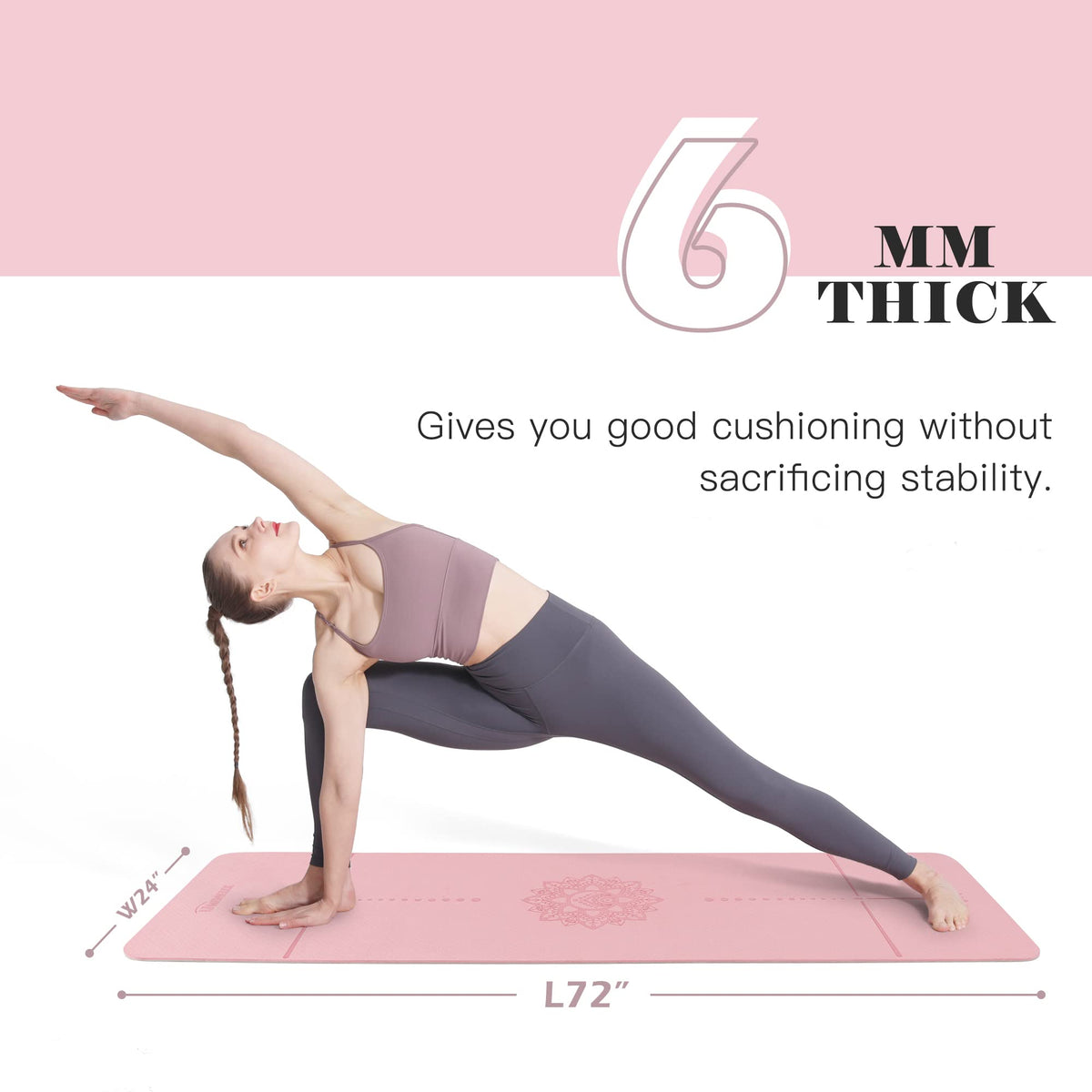 Yoga Mat Non Slip Pilates Fitness Mats Eco Friendly Anti - UMINEUX Official Imagery - 6