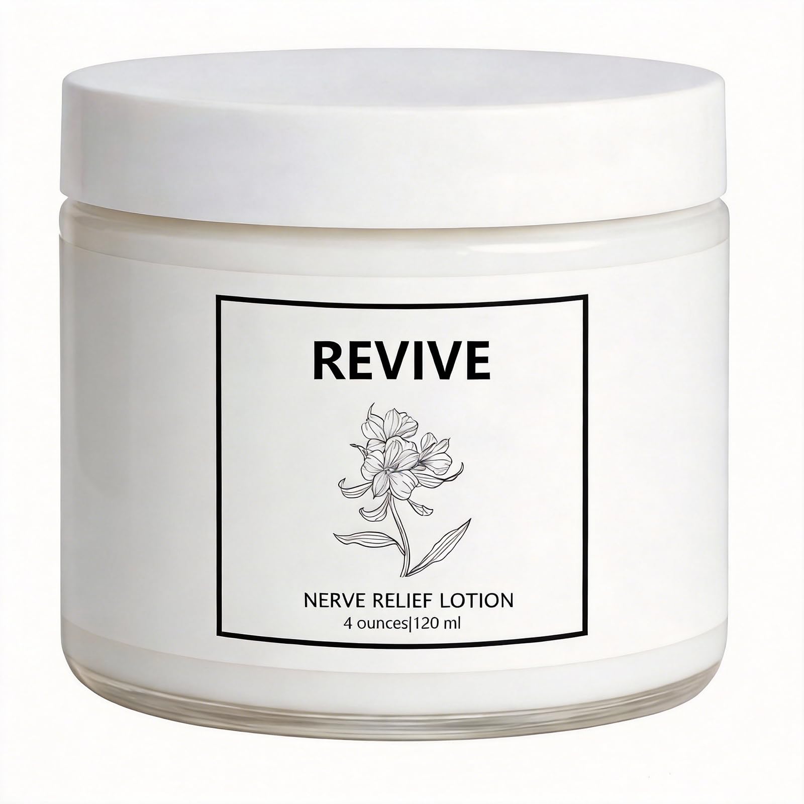 Bare Basics Revive Care Lotion with arnica and magnesium, a skin moisturizer showing the lotion in a pump bottle.