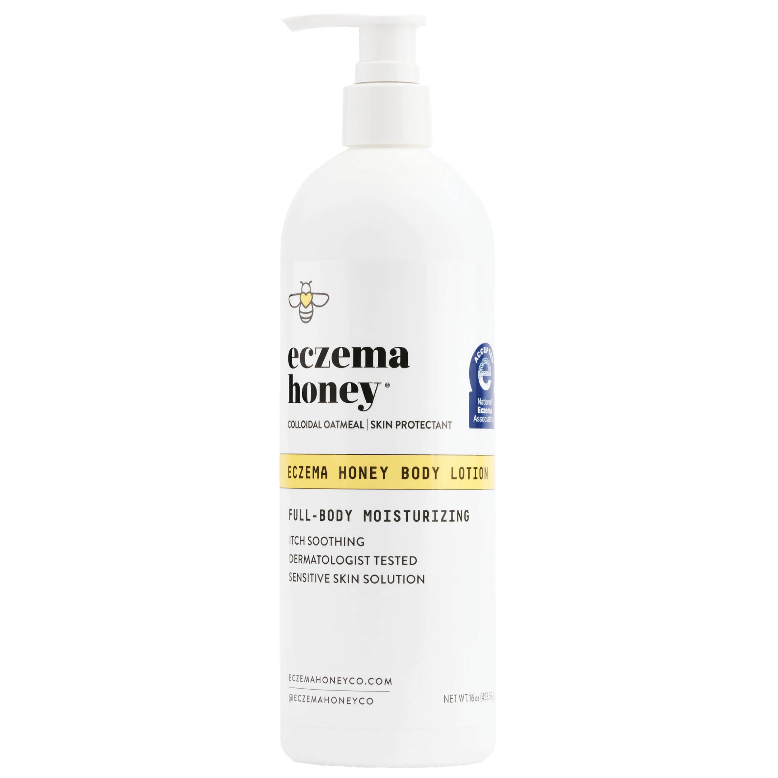 ECZEMA HONEY Oatmeal Body Lotion, Natural Dry Skin Repair (16 Oz) - Product Imagery