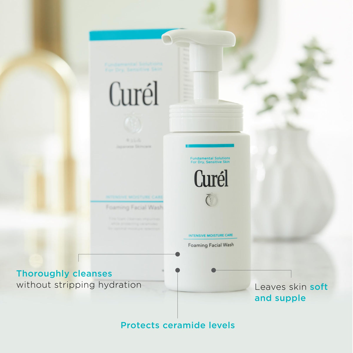 Curel Japanese Skin Care Foaming Daily Face Wash for - Curel Official Imagery - 7