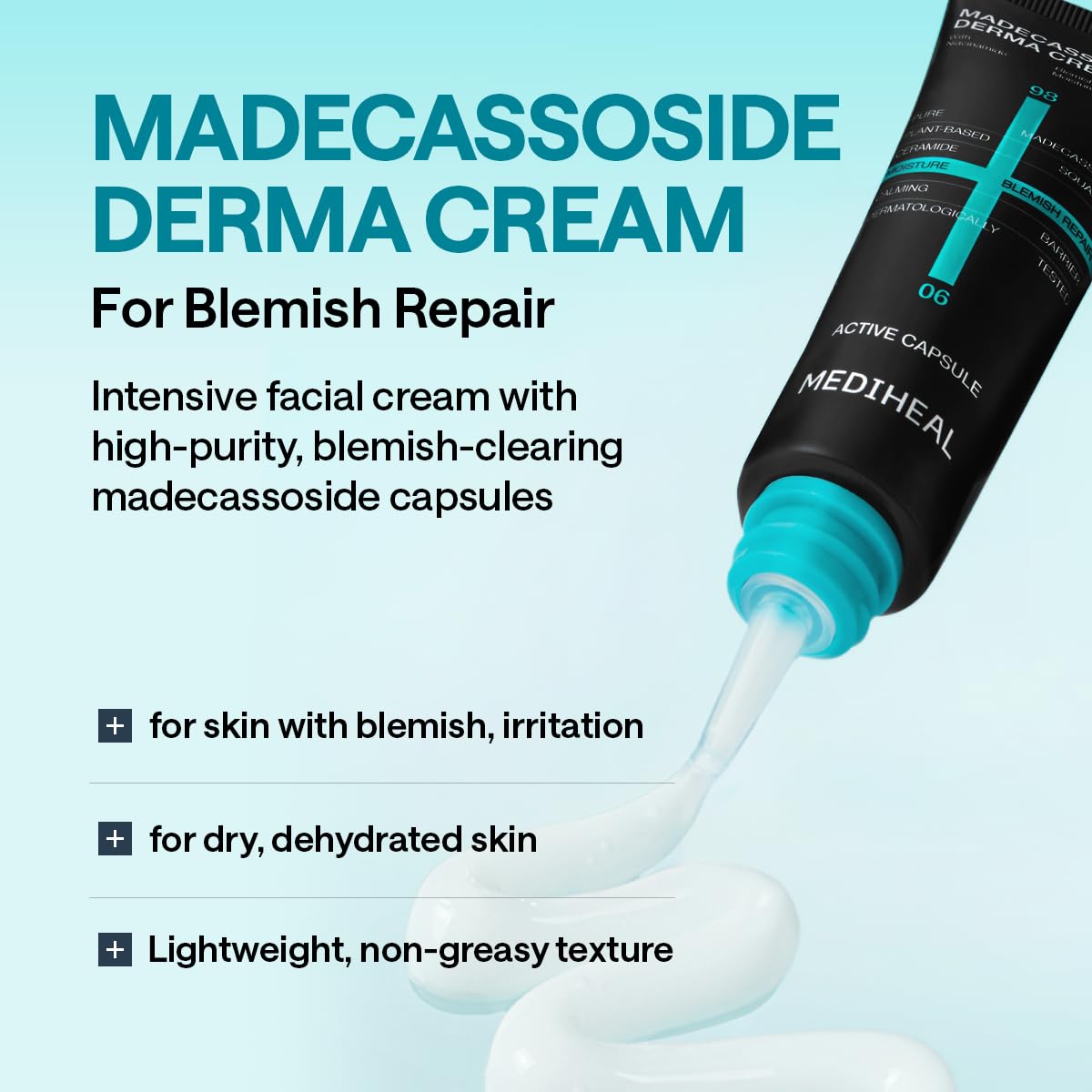 MEDIHEAL Madecassoside Derma Cream for Blemish Repair & Calming (50ml) - MEDIHEAL Official Product View 3