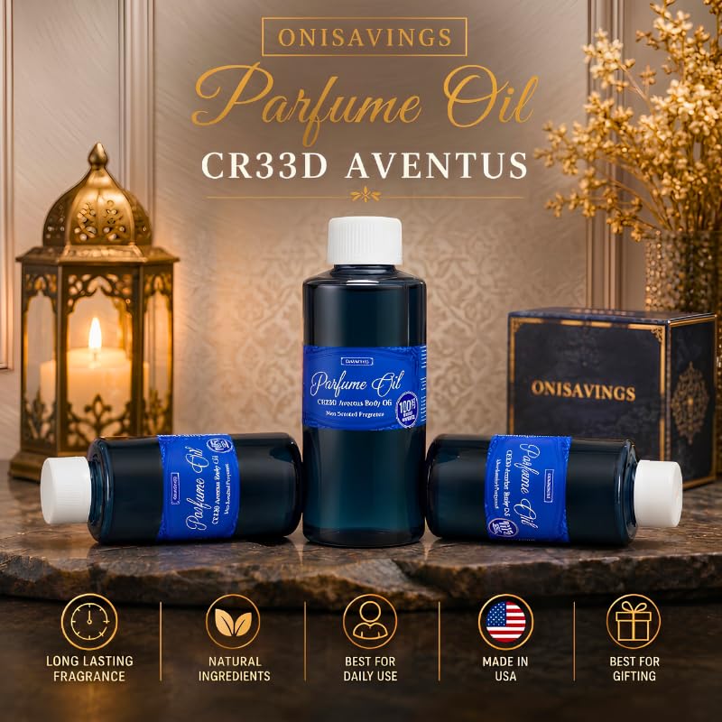 1 Fl Oz Perfume Oil CR33D Aventus For Men Our Interpretation - Product Imagery