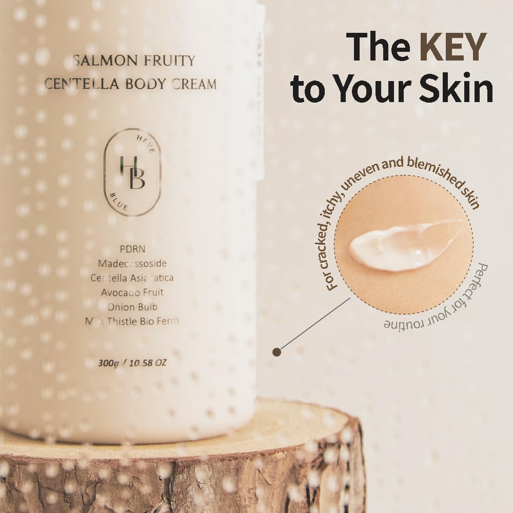 HEVEBLUE Salmon Fruity Centella Body Cream - HEVEBLUE Official Imagery - 7