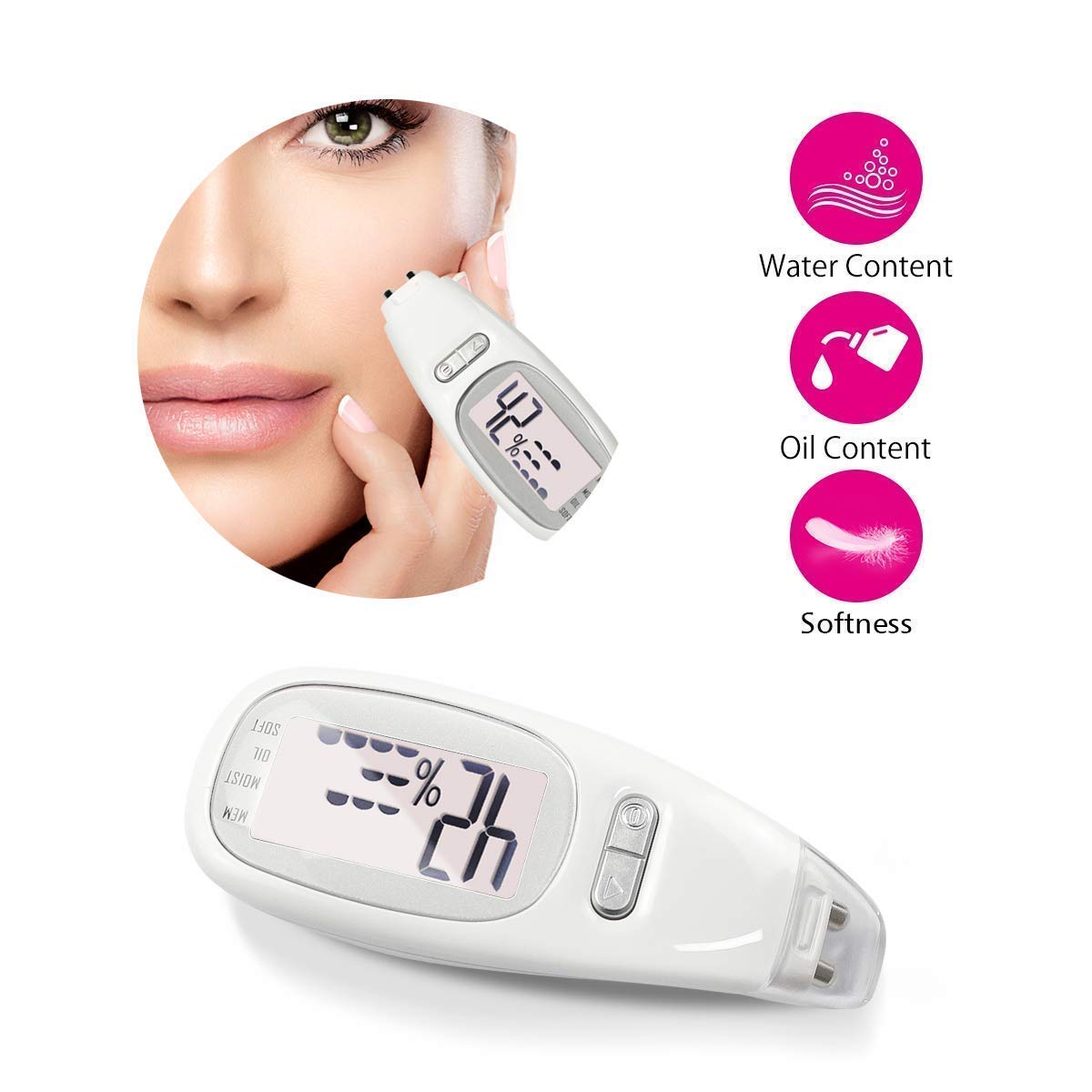 Portable digital facial moisture tester skin analyzer facial - SHQYMBLT Official Imagery - 3
