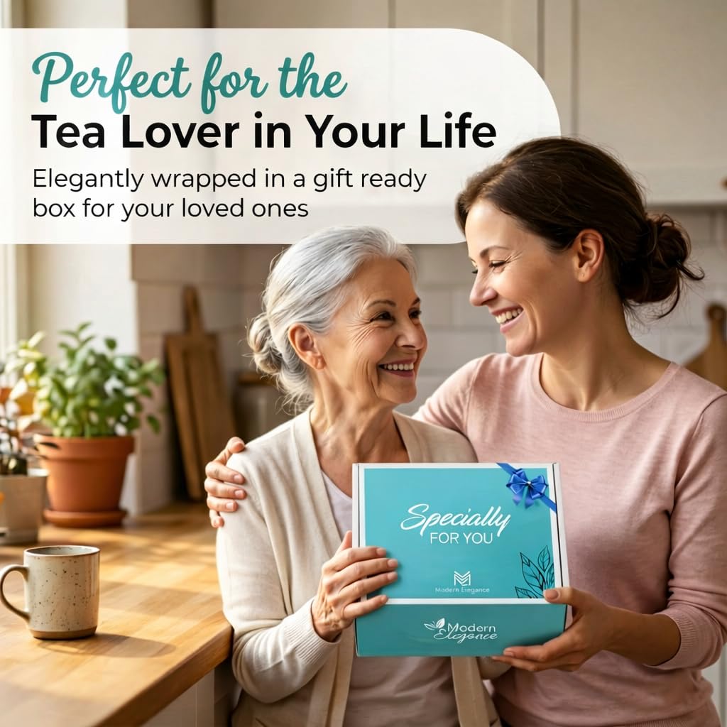 Modern Elegance Tea Tumbler Gift Set for Women Teal - Modern Elegance Official Imagery - 7