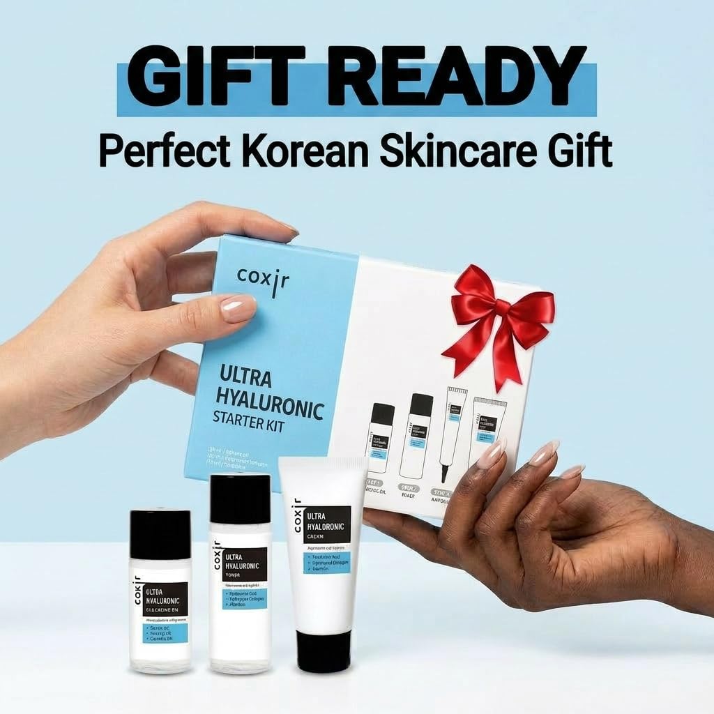 coxir Korean Skincare Gift Set, Glass Skin Kit, (4-Piece) - coxir
