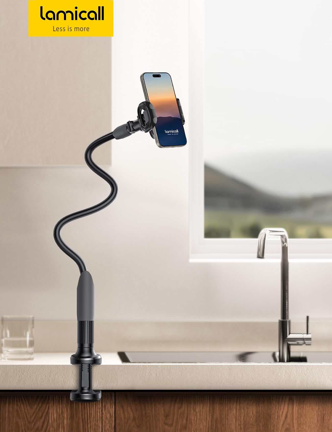 Lamicall Gooseneck Bed Phone Holder 33.4" Full Adjustable Flexibl by Lamicall - Angle View 7