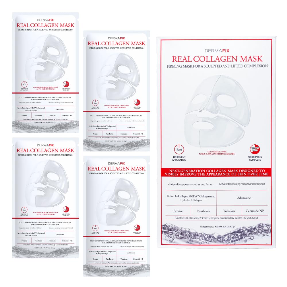 Real Collagen Mask 500DA Collagen Hydrogel Face Mask Pack of - DERMAFIX Official Imagery - 2