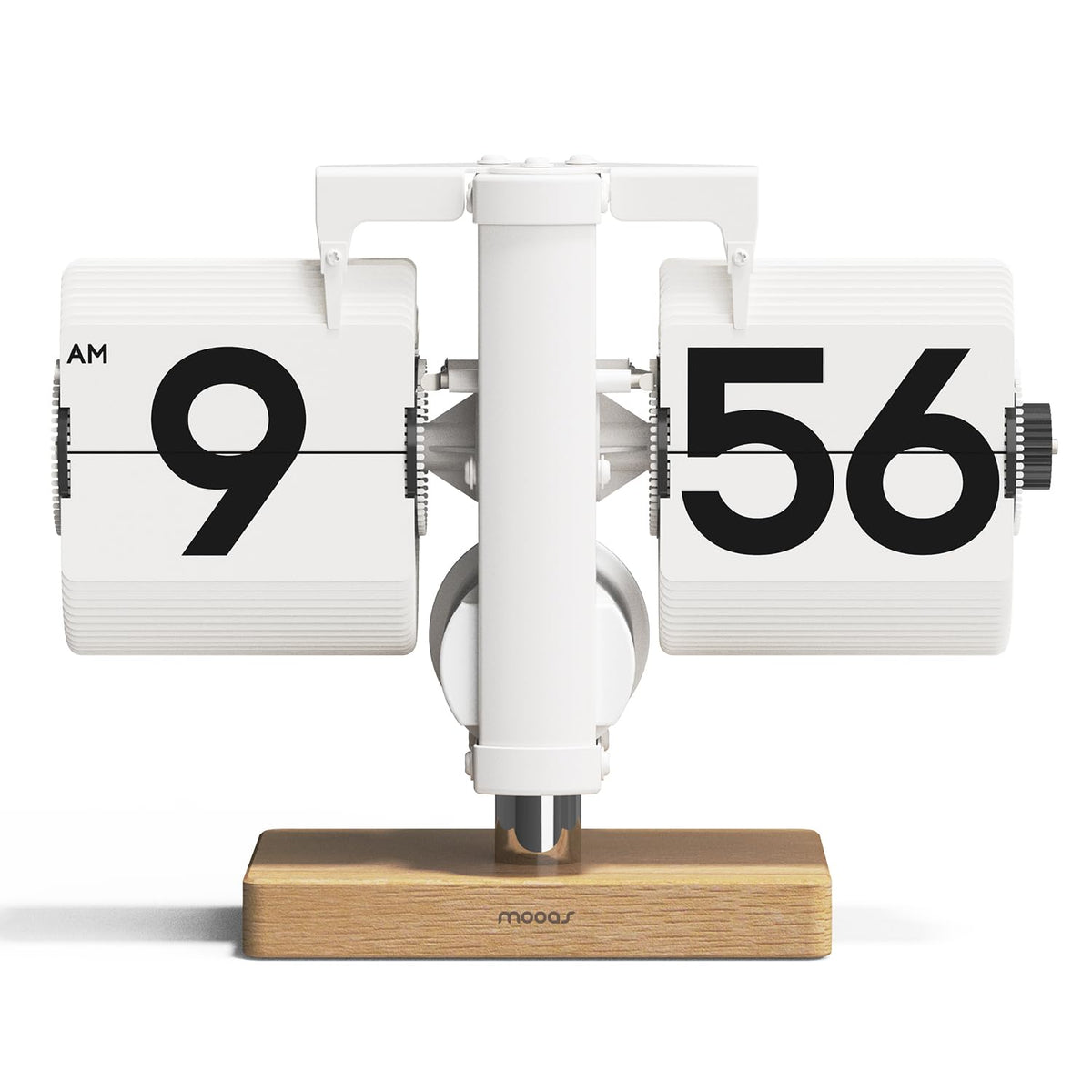 mooas Flip Desk Clock Retro Vintage Design Auto Flip Table - mooas Official Imagery - 5
