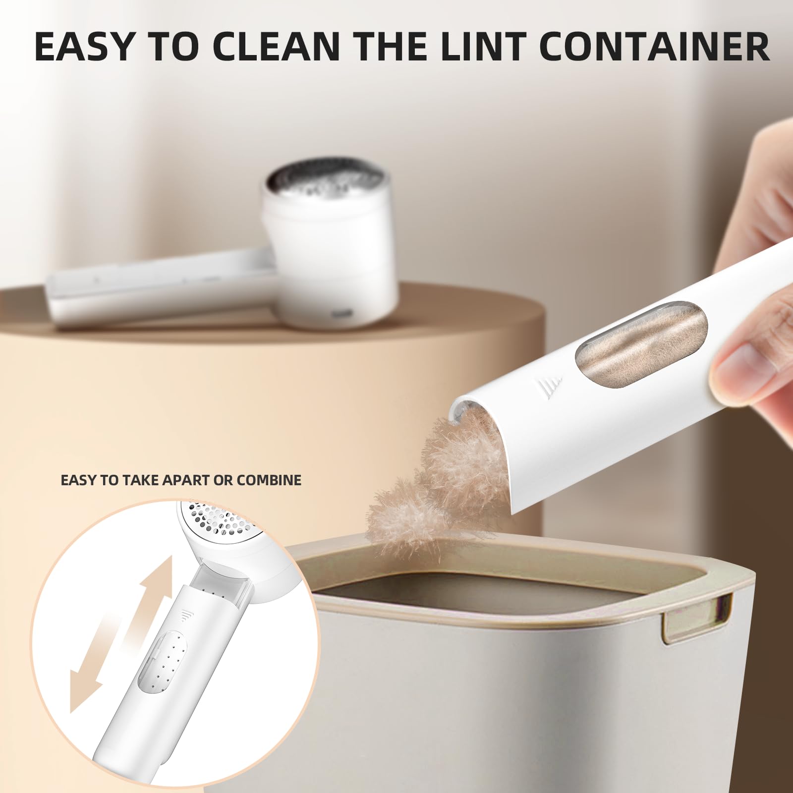 Peiyuu Fabric Shaver, Lint Remover Rechargeable, Electric Portabl by Peiyuu - Angle View 6