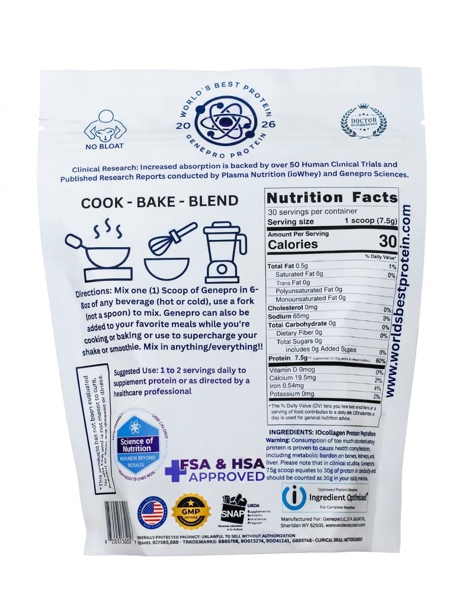 Genepro NexGen Unflavored Collagen Peptides - GENEPRO GEN. 3 Official Imagery - 3