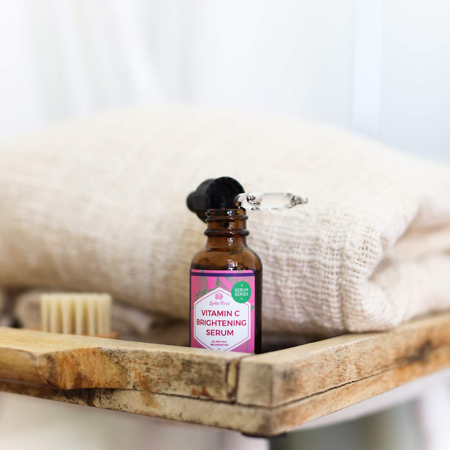 Vitamin C Brightening Serum by Leven Rose 100% Natural Dark Spot Remover for - Leven Rose Official Product View 4