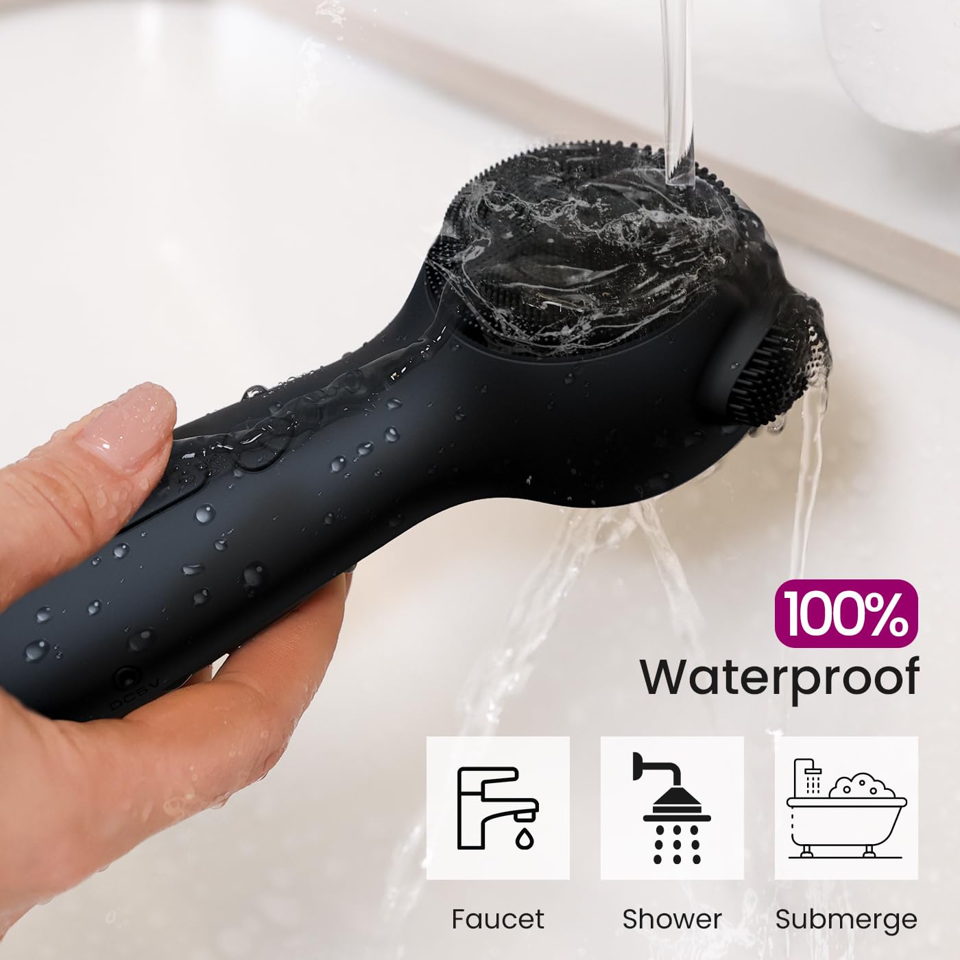 Silicone Face Scrubber Exfoliator Electric for Men Women - Kpyphm Official Imagery - 8