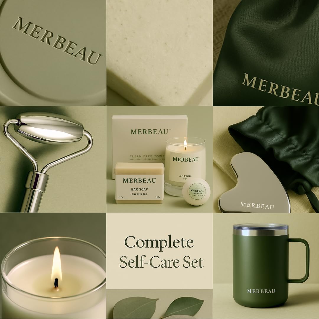 Luxury Self Care 13 Piece Gift Set Non Toxic Clean - Merbeau Official Imagery - 3