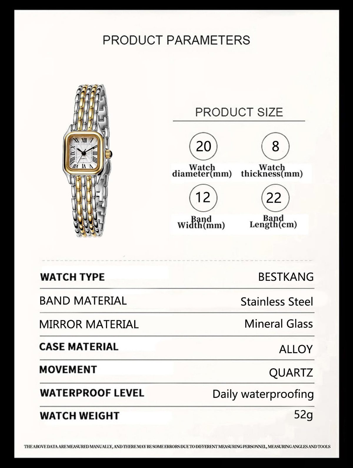 BESTKANG Watches for Women Vintage Square Classic Luxury - BESTKANG Official Imagery - 7